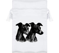 Azeeda 'Whippet Dog Couple' Satin Gift Bag - 15cm (SB00158156)