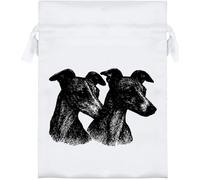 Azeeda 'Whippet Dog Couple' Satin Gift Bag - 18cm (SB00158157)