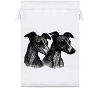 Azeeda 'Whippet Dog Couple' Satin Gift Bag - 25cm (SB00158159)