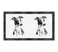 Azeeda 'Whippet Dog Portrait' Pet Feeding Mat (PM00032100)