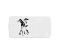 Azeeda 'Whippet Dog Portrait' Pill Box with Tablet Splitter (PI00037209)