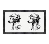 Azeeda 'Whippet Dog Wearing Santa Hat' Pet Feeding Mat (PM00034367)