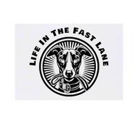 Azeeda 'Whippet In The Fast Lane' Temporary Tattoo - A6 (TO00096219)