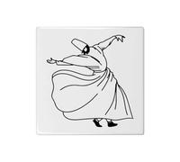 Azeeda 'Whirling Dervish' 108mm Square Ceramic Tile (TD00036972)