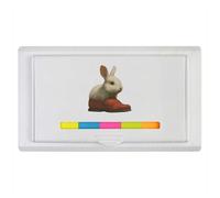 Azeeda 'White Bunny in Red Shoe' Sticky Note Ruler Pad (ST00045970)