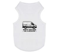 Azeeda 'White Van Man' Pet T-Shirt - White, M (PT00193854)