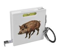 Azeeda 'Wild Hog' Keyring Tape Measure/Spirit Level Tool (KM00039350)