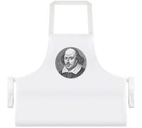 Azeeda 'William Shakespeare' Cooking Apron - White (AP00088312) | Unisex Kitchen Bib for Baking, Barbecues, Crafts and Gifts