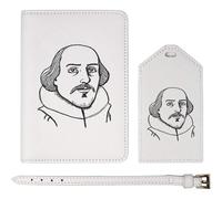 Azeeda 'William Shakespeare' Passport Cover & Luggage Tag Travel Set (PA00030082)