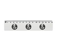 Azeeda 'William Shakespeare Portrait' 15cm (6 Inch) White Plastic Ruler (RL00103427)
