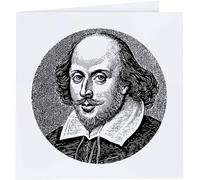 Azeeda 'William Shakespeare Portrait' Blank Greeting Card (GC00084705)