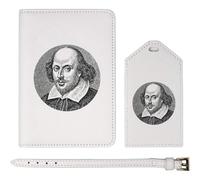 Azeeda 'William Shakespeare Portrait' Passport Cover & Luggage Tag Travel Set (PA00039155)