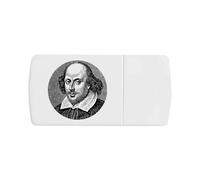Azeeda 'William Shakespeare Portrait' Pill Box with Tablet Splitter (PI00038928)