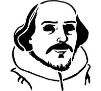 Azeeda 'William Shakespeare' Reusable Stencil - Durable Decorative Template for Painting and Spraying on Walls, Tiles, Wood, Fabric & Craft Projects - XL (A3) (WS00075973)