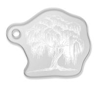 Azeeda 'Willow Tree' Laser-Engraved Clear Shaped Acrylic Keyring/Keychain/Key Fob/Bag Tag (AK00089183)