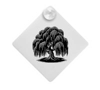 Azeeda 'Willow Tree' Suction Cup Car Window Sign (CG00036915)
