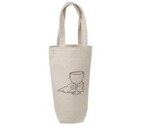 Azeeda 'Wine and Cheese' Cotton Wine Bottle Gift/Travel Bag (BL00050272)