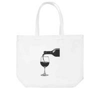 Azeeda 'Wine Poured into Wine Glass' Tote Shopping Bag For Life (BG00081372)