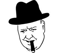 Azeeda 'Winston Churchill Head' Reusable Stencil - Durable Decorative Template for Painting and Spraying on Walls, Tiles, Wood, Fabric & Craft Projects - XL (A3) (WS00039144)
