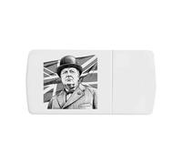 Azeeda 'Winston Churchill' Pill Box with Tablet Splitter (PI00042900)