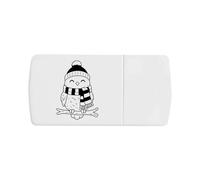 Azeeda 'Winter Owl' Pill Box with Tablet Splitter (PI00043802)