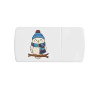 Azeeda 'Winter Owl' Pill Box with Tablet Splitter (PI00043803)