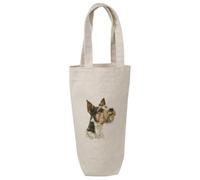 Azeeda 'Wire Fox Terrier Portrait' Cotton Wine Bottle Gift/Travel Bag (BL00048964)