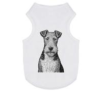 Azeeda 'Wire Fox Terrier Portrait' Pet Dog/Cat T-Shirt, L (PT00169919)