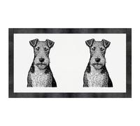 Azeeda 'Wire Fox Terrier Portrait' Pet Feeding Mat (PM00033769)