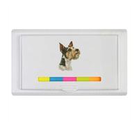 Azeeda 'Wire Fox Terrier Portrait' Sticky Note Ruler Pad (ST00046224)