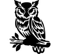 Azeeda 'Wise Owl' Reusable Stencil - Durable Decorative Template for Painting and Spraying on Walls, Tiles, Wood, Fabric & Craft Projects - L (A4) (WS00055373)