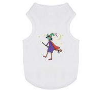 Azeeda 'Witch Flying In Night Sky' Pet Dog/Cat T-Shirt, XS (PT00165708)