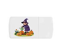 Azeeda 'Witch Growing Pumpkins' Pill Box with Splitter (PI00046357)