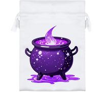 Azeeda 'Witch's Cauldron' Satin Gift Bag - 18cm (SB00164825) | Drawstring Gift Pouch for Wedding Favours, Jewellery and Parties