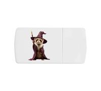 Azeeda 'Wizard Ferret' Pill Box with Splitter (PI00045026)