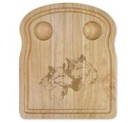 Azeeda 'Wolf Couple' Wooden Breakfast Board (WB00096025)