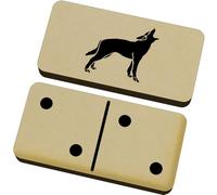 Azeeda 'Wolf Howling Silhouette' Domino Set & Box (DM00056703)