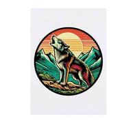 Azeeda 'Wolf Howling' Temporary Tattoo - A6 (TO00099283)
