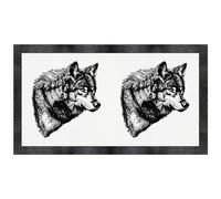 Azeeda 'Wolf Portrait' Pet Feeding Mat (PM00033290)