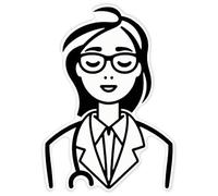 Azeeda 'Woman Doctor' Clear Premium Vinyl Decal Stickers - Waterproof, Durable & Easy to Apply - for Car Bumpers, Windows, Bins & More - XXL (720mm) (DC00160174)