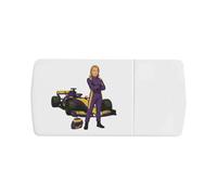 Azeeda 'Woman Race Car Driver' Pill Box with Tablet Splitter (PI00036368)