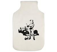 Azeeda 'Woman Racer Celebrating Victory' Hot Water Bottle Cover (HW00042923)
