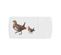 Azeeda 'Woodcock Birds Strutting' Pill Box with Tablet Splitter (PI00043903)