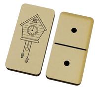 Azeeda 'Wooden Cuckoo Clock' Domino Set & Box (DM00054453)