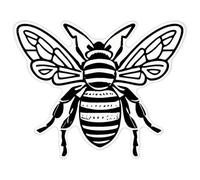 Azeeda 'Worker Bee' Clear Premium Vinyl Decal Stickers - Waterproof, Durable & Easy to Apply - for Car Bumpers, Windows, Bins & More - XXL (720mm) (DC00158353)