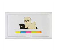 Azeeda 'Working Alpaca in Glasses' Sticky Note Ruler Pad (ST00042184)