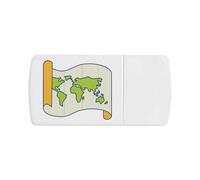 Azeeda 'World Map' Pill Box with Tablet Splitter (PI00039962)