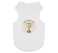 Azeeda 'World's Best Dad Trophy' Pet Dog/Cat T-Shirt, S (PT00151801)