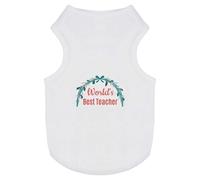 Azeeda 'World's Best Teacher' Pet Dog/Cat T-Shirt, XS (PT00142088)
