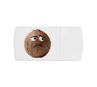 Azeeda 'Worried Coconut' Pill Box with Splitter (PI00044947)